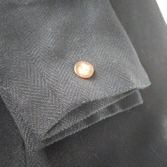 Land's End Women's Black Wool Woven Blazer 12 - Picture 10 of 11